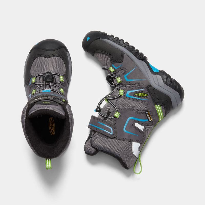 Keen Levo Waterproof Winter Kids Snow Boots Grey Discount (9412-BKUQW)